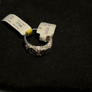 Austrian Black/Clear Crystal Ring